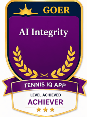 AI Integrity badge — level achieved Achiever