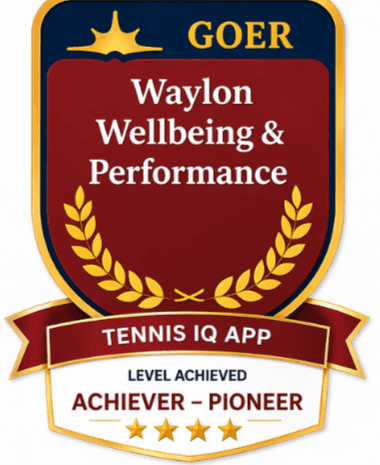 Waylon Wellbeing & Performance badge — level achieved Achiever – Pioneer