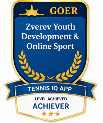 Zverev Youth Development & Online Sport badge — level achieved Achiever